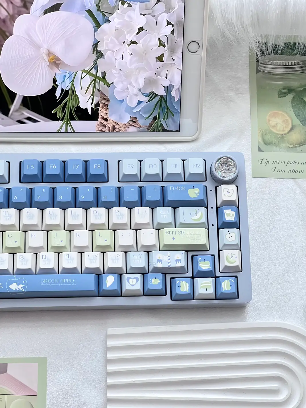Blue Apple Keycaps
