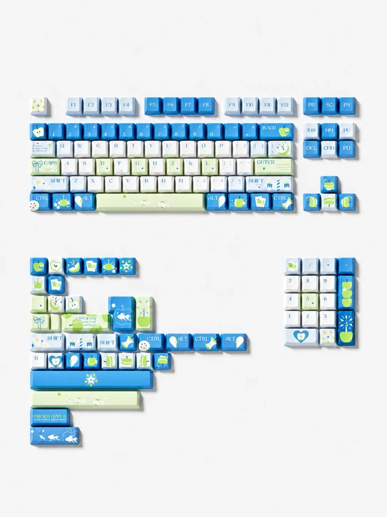 Blue Apple Keycaps